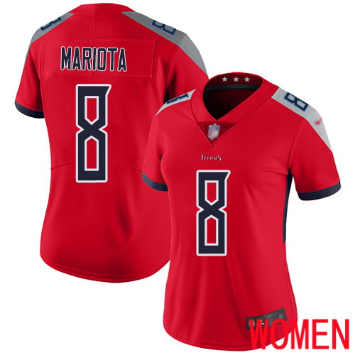 Tennessee Titans Limited Red Women Marcus Mariota Jersey NFL Football #8 Inverted Legend